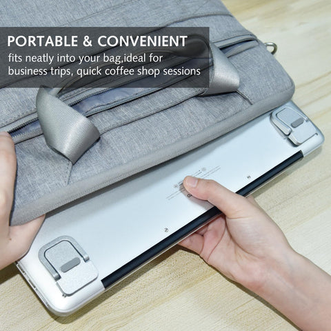 2PCS Portable Laptop Riser, Anti-slip Foldable Laptop Stand Keyboard Riser