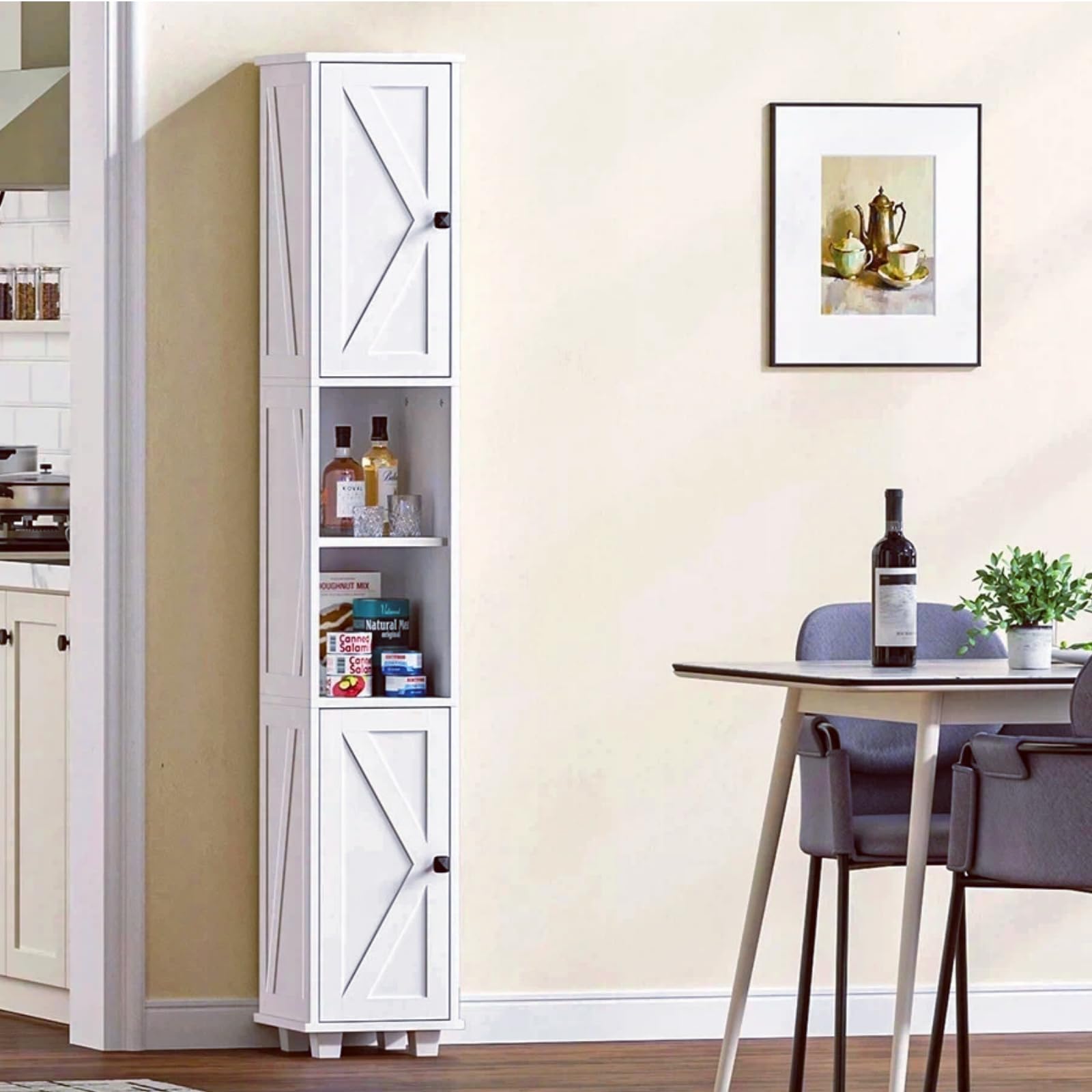 Skokliz Tall Bathroom Cabinet Storage, 180x30x30 cm Bathroom cupboards
