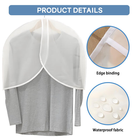 Cuixia Plastic Clothes Covers Protector Bags Shoulder Women Hanging, 4 Pcs