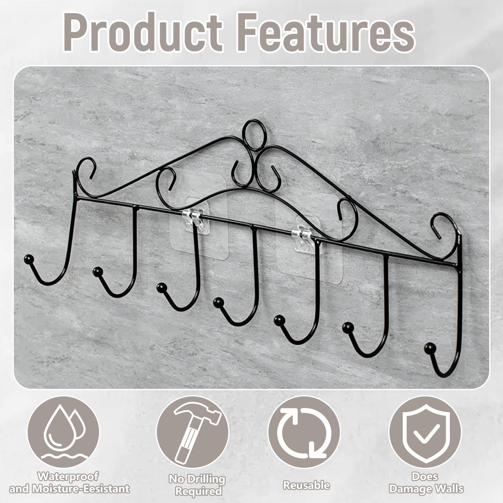 20 PCS Shower Caddy Adhesive Replacement, Adhesive Shower Caddy Hooks