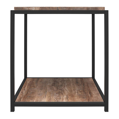 DHP Furniture Quincy End & Side Table, Weathered Oak Look, 49 x 48 x 55cm (WxDxH)