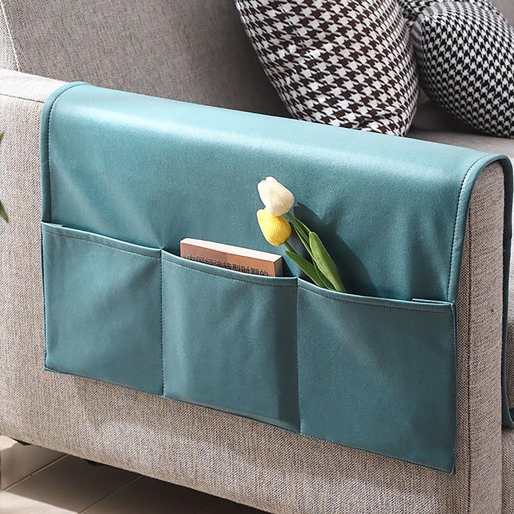 Waterproof Sofa Armrest Organizer Armchair Hanging Storage Bag Non-Slip Armrest Cover Caddy Sofa Arm Tidy Holder Pocket for TV Remote Magazine Cell