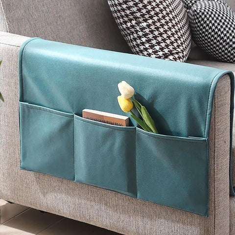 Waterproof Sofa Armrest Organizer Armchair Hanging Storage Bag Non-Slip Armrest Cover Caddy Sofa Arm Tidy Holder Pocket for TV Remote Magazine Cell
