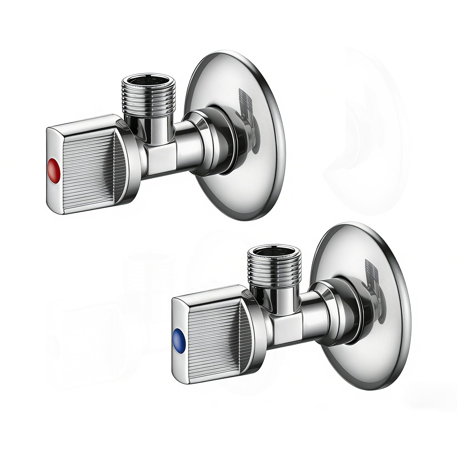 Ibergrif M22008 Angled Isolation Valves 1/2 x 1/2 Inch BSP, 2 Pack