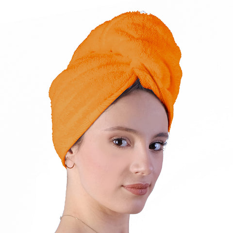 LLAMAXY Hair Towel 100% Pure Organic Cotton Hair Drying Towels Adult Child Hair Wraps Hair Turban - Towel Wrap Hair Drying Towel