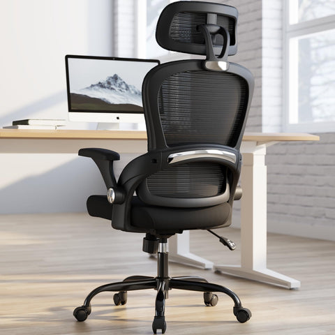 TRALT Office Chair - Ergonomic Office Chair with Back Support - Home Office Desk Chairs - 330lbs Wide Seat Big and Tall Office Chairs with Headrest