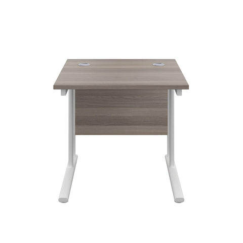 Office Hippo Heavy Duty Rectangular Cantilever Office Desk, Home Office Desk, Office Table, Integrated Cable Ports, PC Desk For Office or Home