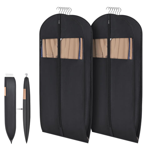 Syeeiex Space Saving Garment Bags with Self Comression Zipper, 2 Pack