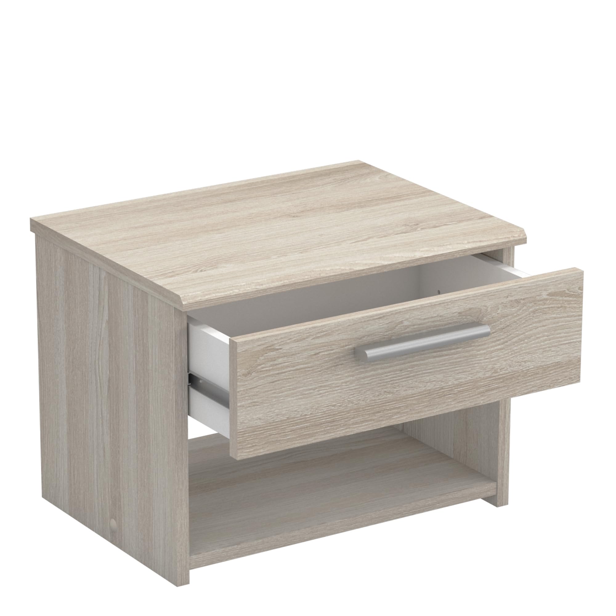 Demeyere - Table de Chevet Style Contemporain - Design Sobre et Épuré - 1 Tiroir Coulissant et 1 Niche - Collection PRICY 2