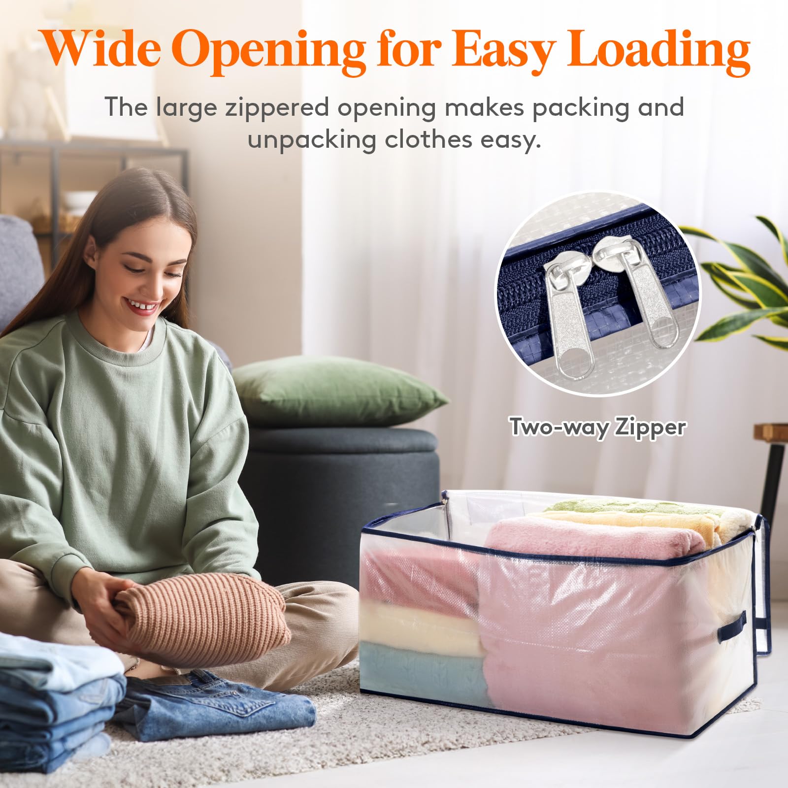 Lifewit 6 Pack Large Moving Bags with Lids and Sturdy Handles, 90L Heavy Duty Packing Organizers for Moving House