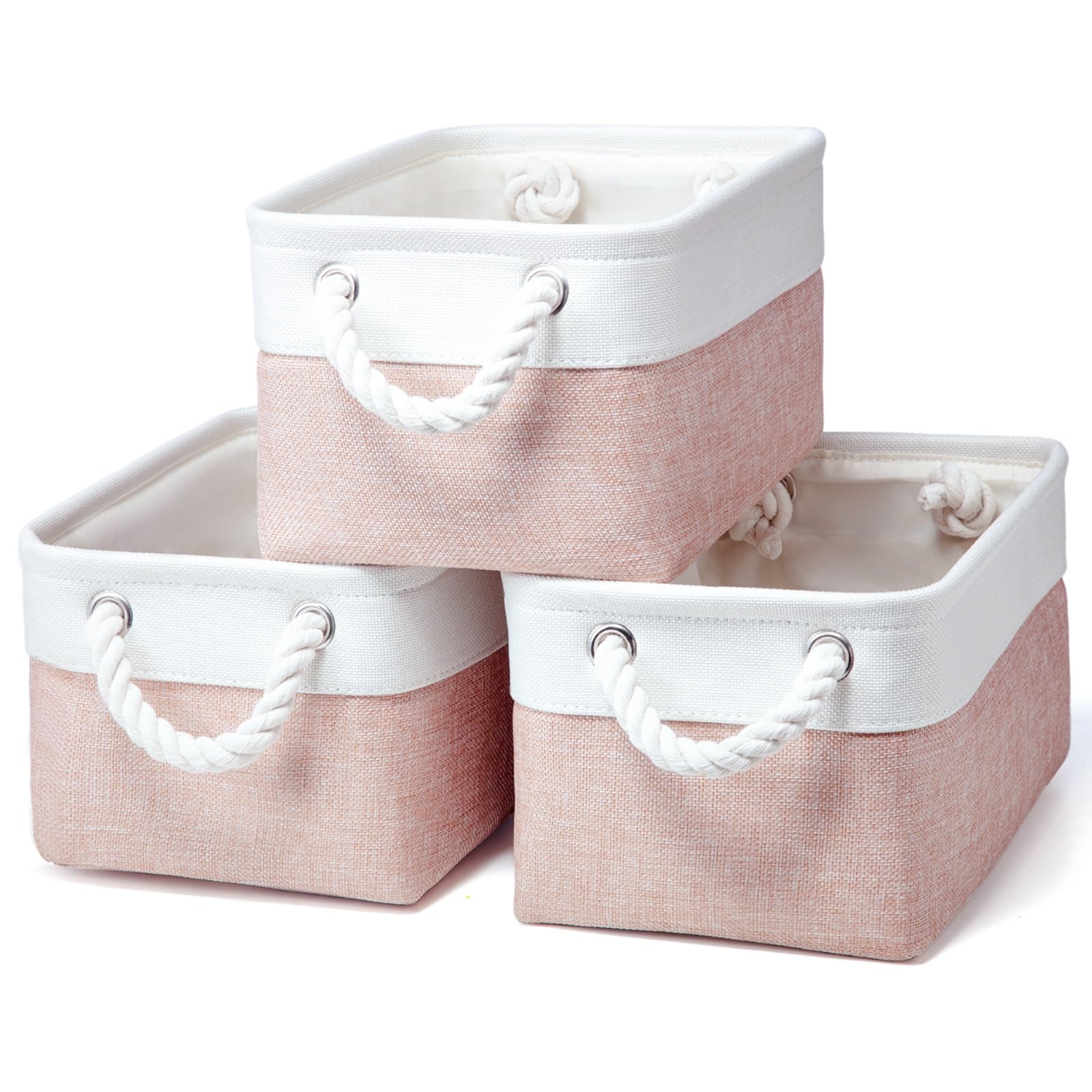 PWVMWM Small Storage Box With Handles, Small Storage Baskets As Gift Basket for Toys Towels Makeup