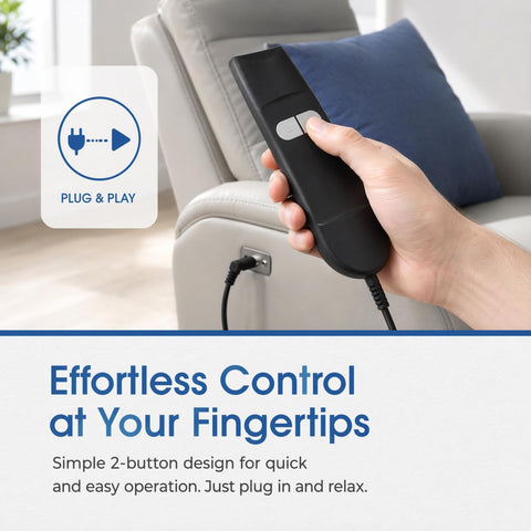 DECARETA Recliner Chair Controller 2 Button 5 Pin