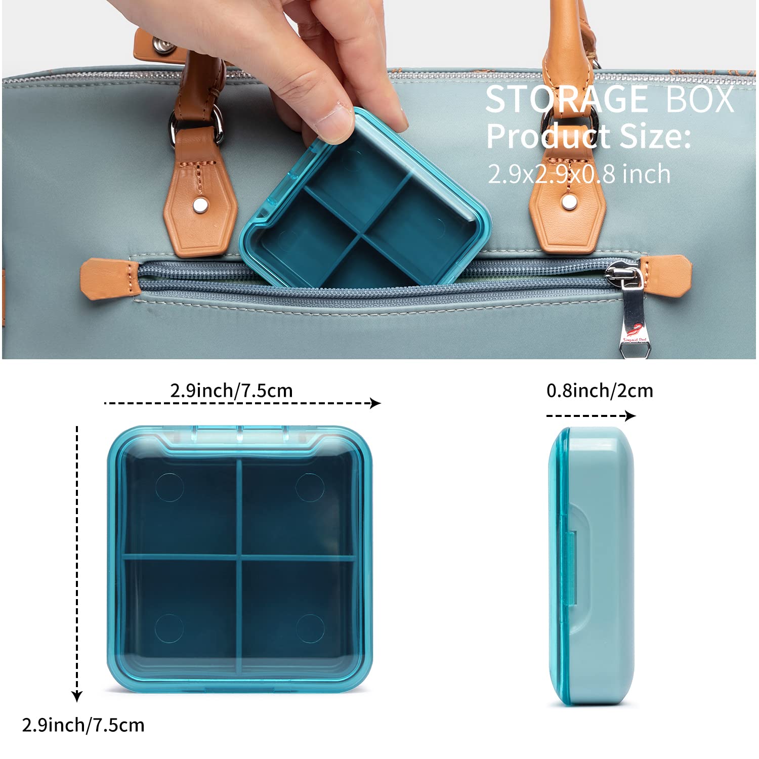 HEWEI WORKS Medication LockBox with Key, Lockable Medicine Storage Box, Security Lock Box, Medical Organizer