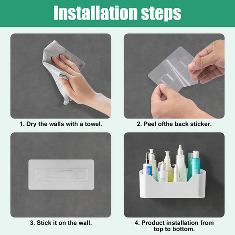 Seahelms 2 Pcs Kitchen Cabinet Door Storage Box, Self-Adhesive Wall Mounted Storage Box Space Saving Cabinet Door Organizer for Small Items, Bathroom