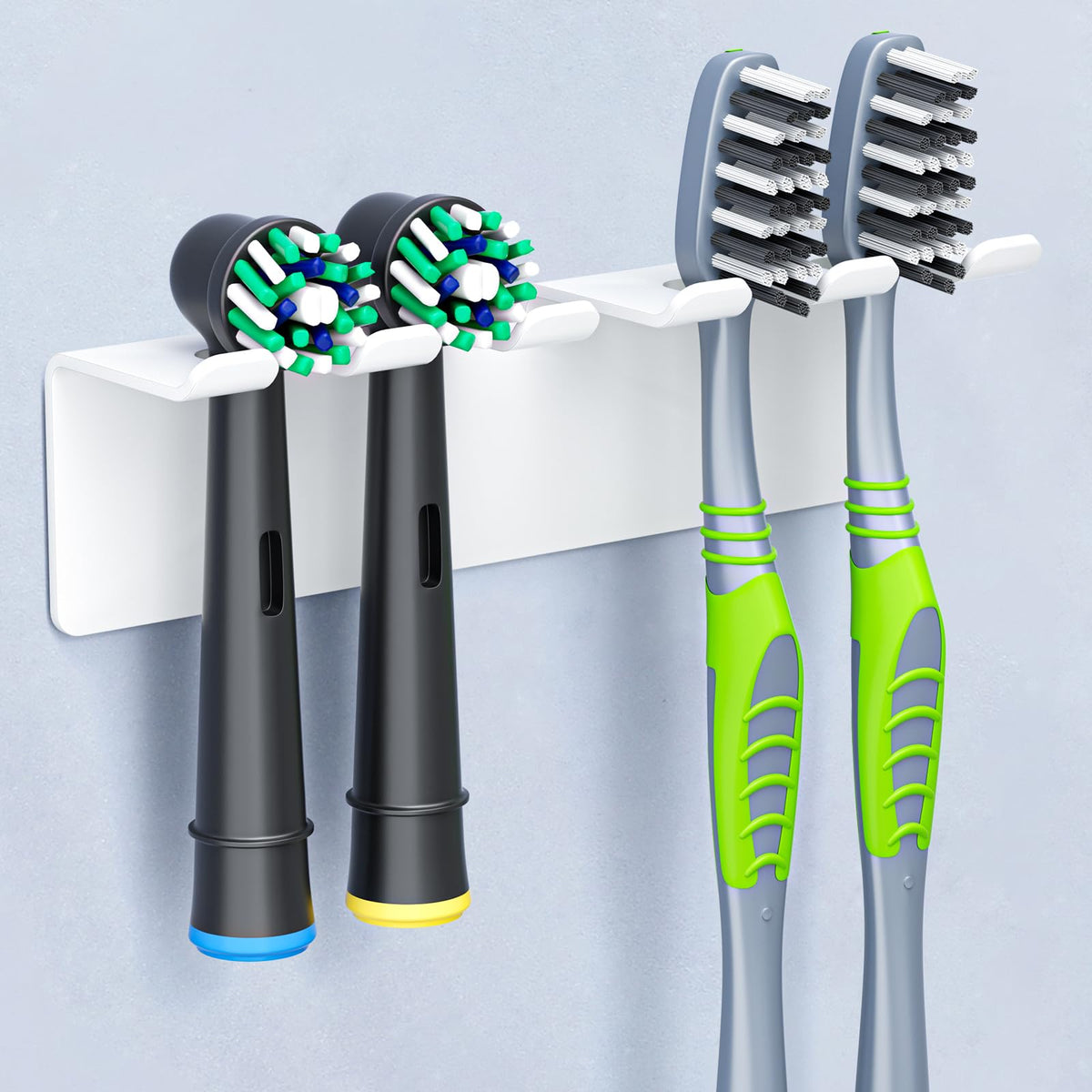 YAYINLI Electric Toothbrush Head Holder, Toothbrush Holder Wall Mounted Non Screw, Anti-Rust Toothbrush Holders for Bathroom