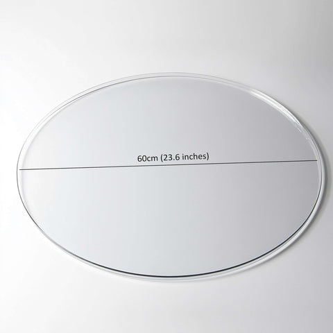 Round Clear PVC Table Protector, Heat Resistant & Waterproof, Clear (Round 60cm)