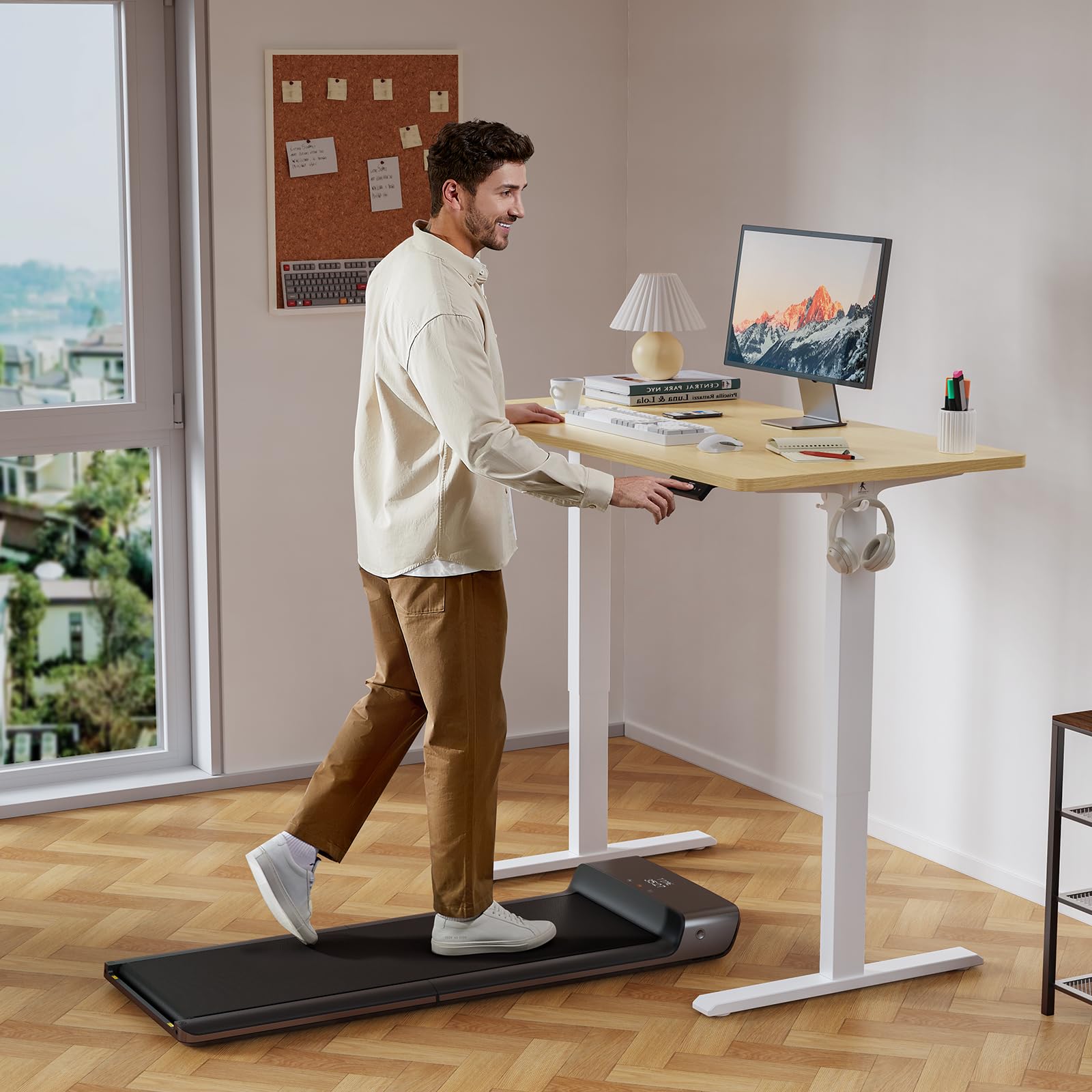 WALKINGDESK Electric Standing Desk, 160 x 60 cm, Oak
