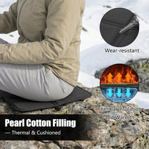 OSDUE Folding Hiking Sit Mat, 36cm x 36cm Waterproof Sitting Mat for Hiker