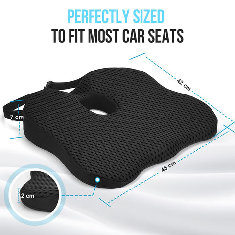 Arbanith Car Seat Cushion for Driving – Ergonomic Wedge Memory Foam Booster