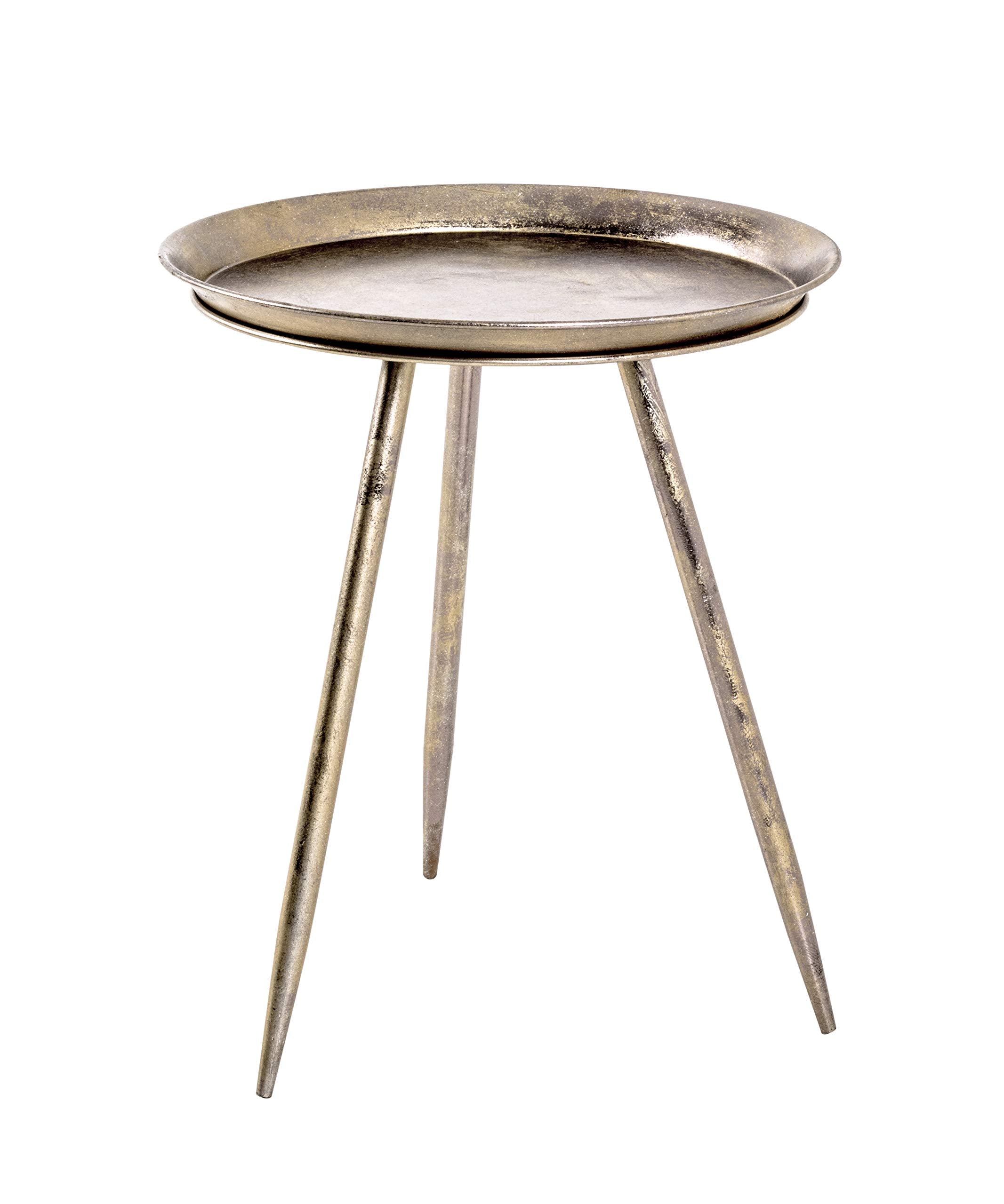 HAKU round Side Table, bronze metal, round coffee table, small – Dimensions: H 54 x Ø 44 cm Style: Modern