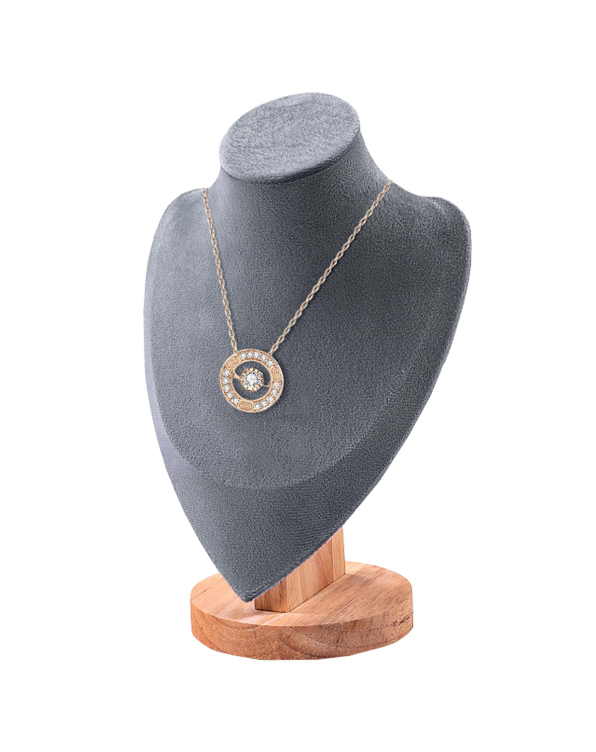TINGSING Velvet Necklace Display Stand Jewelry Bust Display Stands