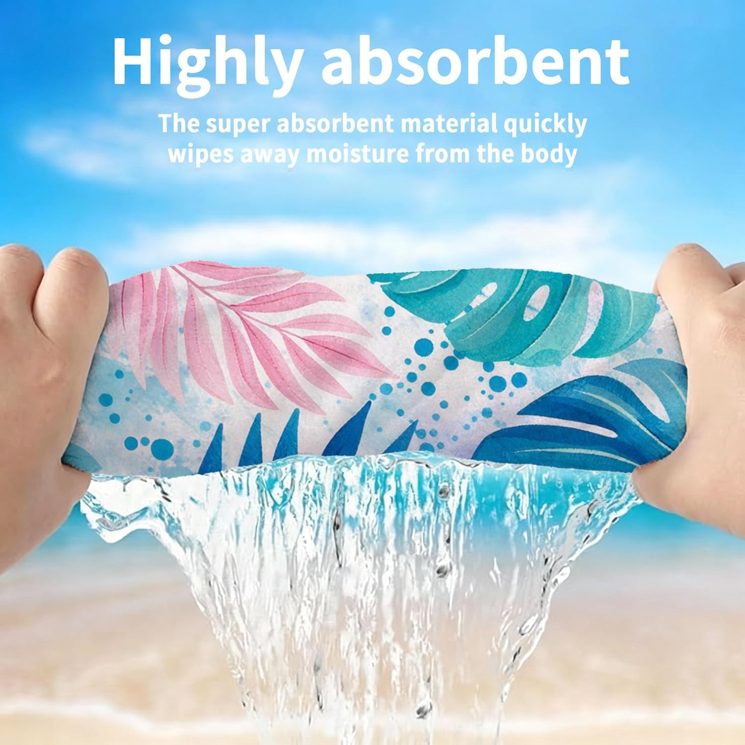 TKLake Extra Large Beach Towel for Adults - Quick Dry Microfibre Printed Beach Towels - Super Absorbent Beach Towel for Swim (140 x 70 cm) Soft