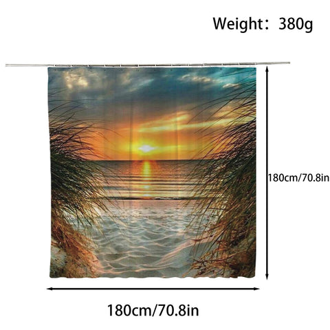 FAIRYGATE Shower Curtains for Garden Shower Curtain Mould Proof Resistant Water Repellant Fabric Polyester with 12 Plastic Hooks Bathroom Curtains