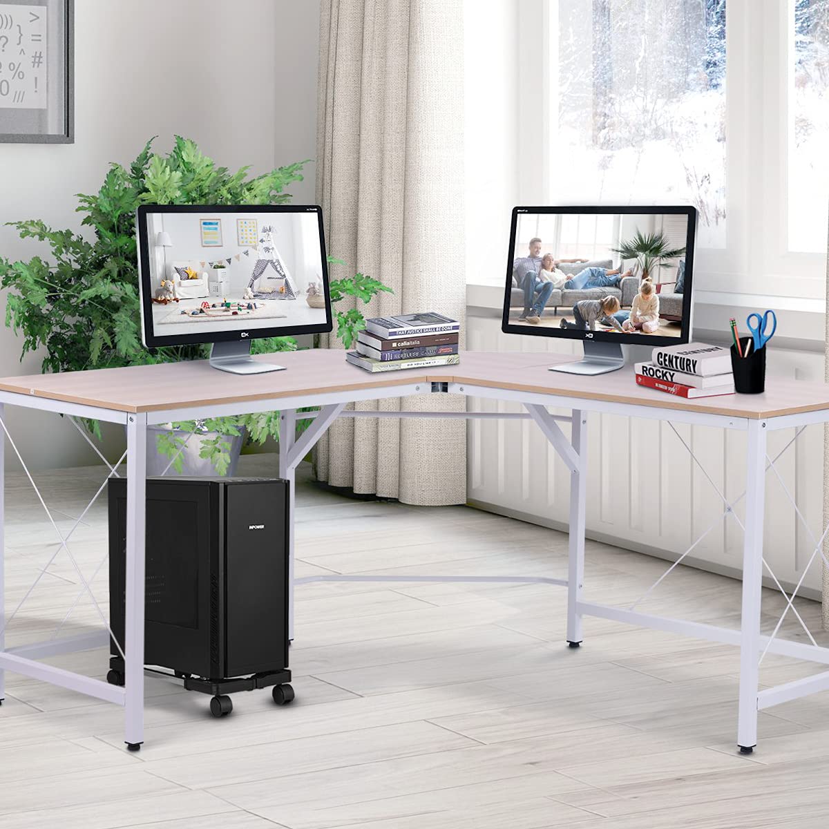 YOSE Computer Tower Stand, Adjustable Mobile CPU Stand With Rolling Caster Wheels, Premium PC Holder for Floor Carpet Gaming Case