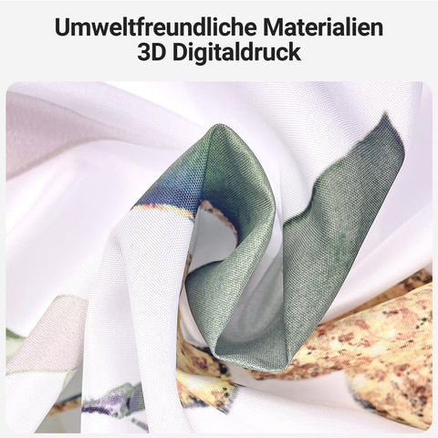 Lerores Shower Curtain, 240 x 180 cm, Golden Leaves, Weighted Hem, Anti-Mould Textile, Water-Repellent