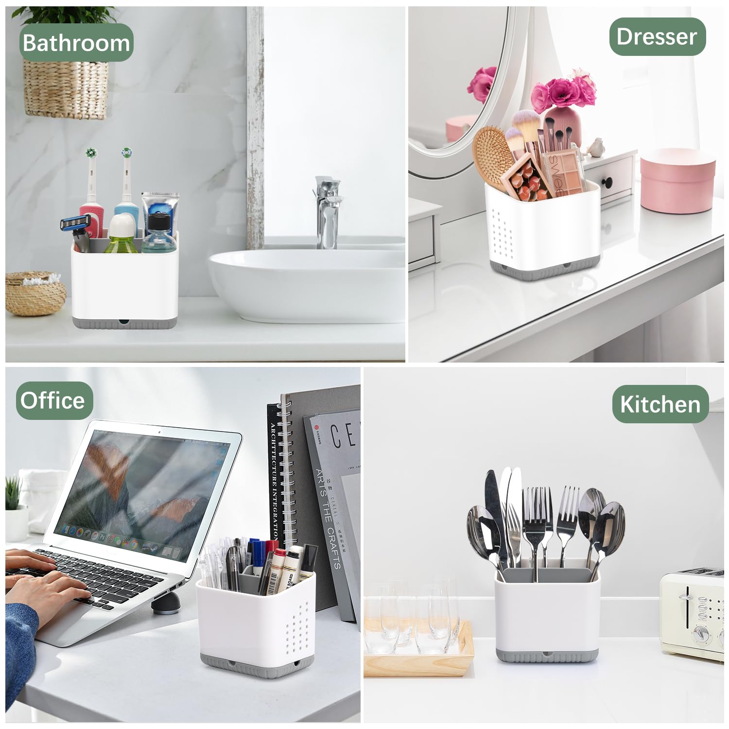 toprance Toothbrush Holder Anti-slip Electric Toothbrush Holder For Bathroom Countertop