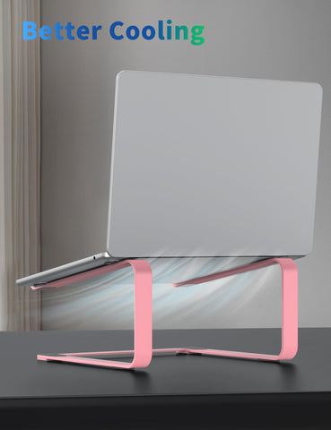 SOUNDANCE Laptop Stand for Desk, Metal Computer Riser, Heavy Stable PC Holder, Ergonomic Laptops Elevator for 12 to 17.3 Inches Notebook Computer