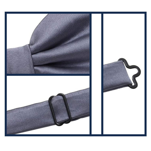 MASADA bow tie yellow - men's accessory in silk-look, continuously adjustable, handmade with hook closure - 12 x 6 cm