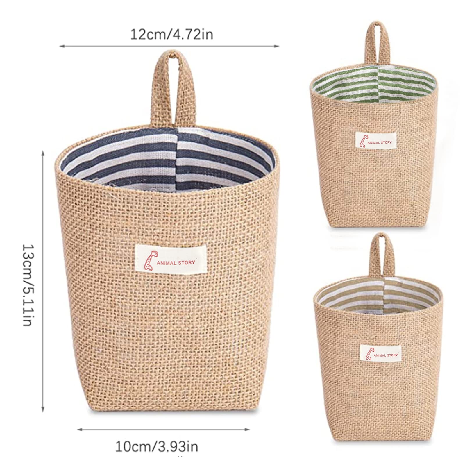 Lifreer 6 Small Hanging Storage Baskets,Hanging Bag Wall Storage Basket