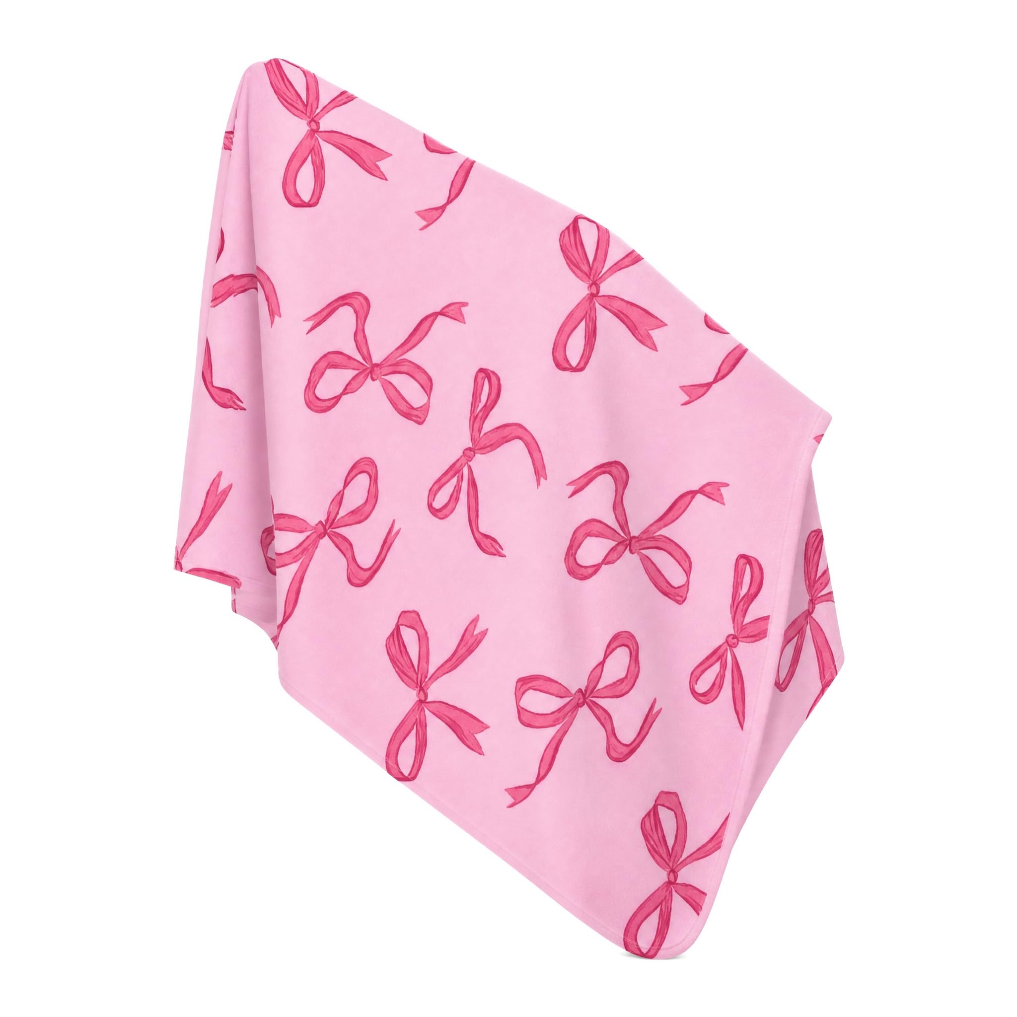 Maslasee Pink Bow Microfibre Beach Towel for Women, Soft Microfibre, Sand - Free, Lightweight Swimming Towel for Beach, Pool, Travel & Gifts