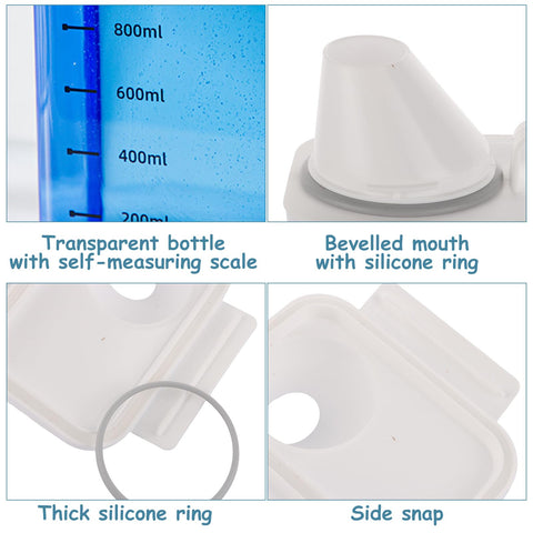 GBACHOOSE 2 Pack Washing Powder Storage, 1800ml Laundry Detergent Dispenser with Measuring Cup