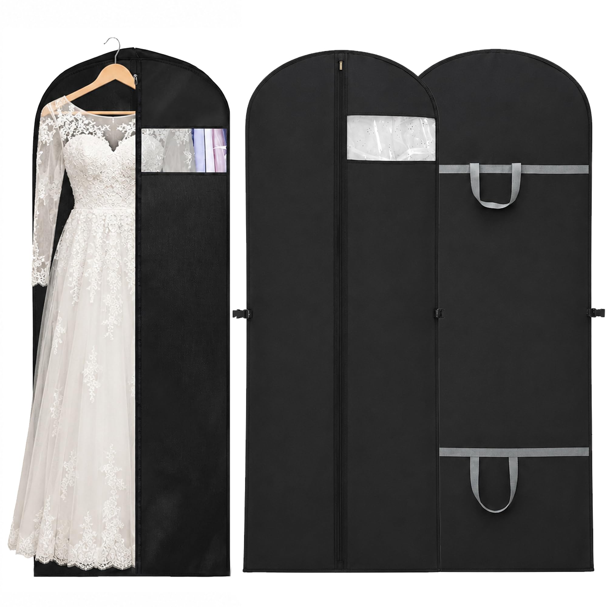 Dress Bags & Hanging Clothes Covers – 3 Pack 60x140cm Dustproof