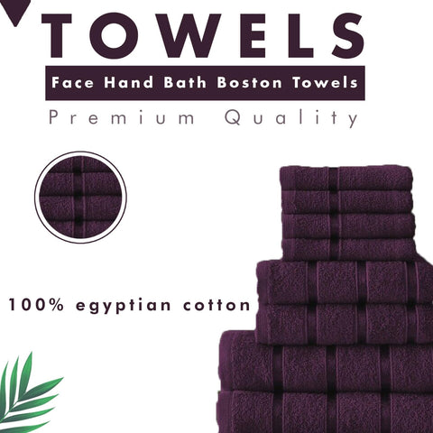 FAIRWAYUK 8-Piece Towels Bale Set for Bathroom, Ultra Soft Premium Quality Water Absorbent Towel Gift Sets, 100% Egyptian Cotton