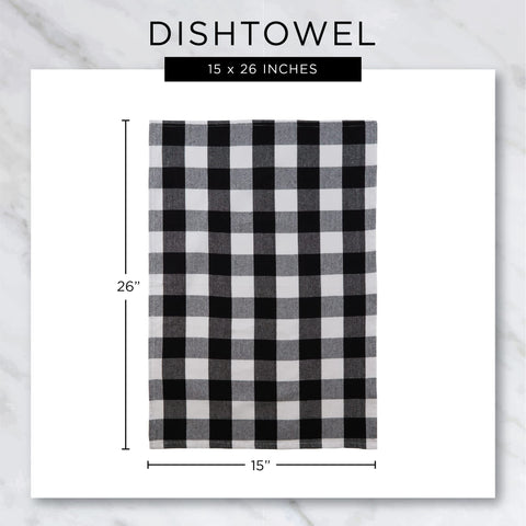 DII Basic Terry Collection Waffle Dishtowel Set, 15x26, Solid Dark Green, 4 Piece
