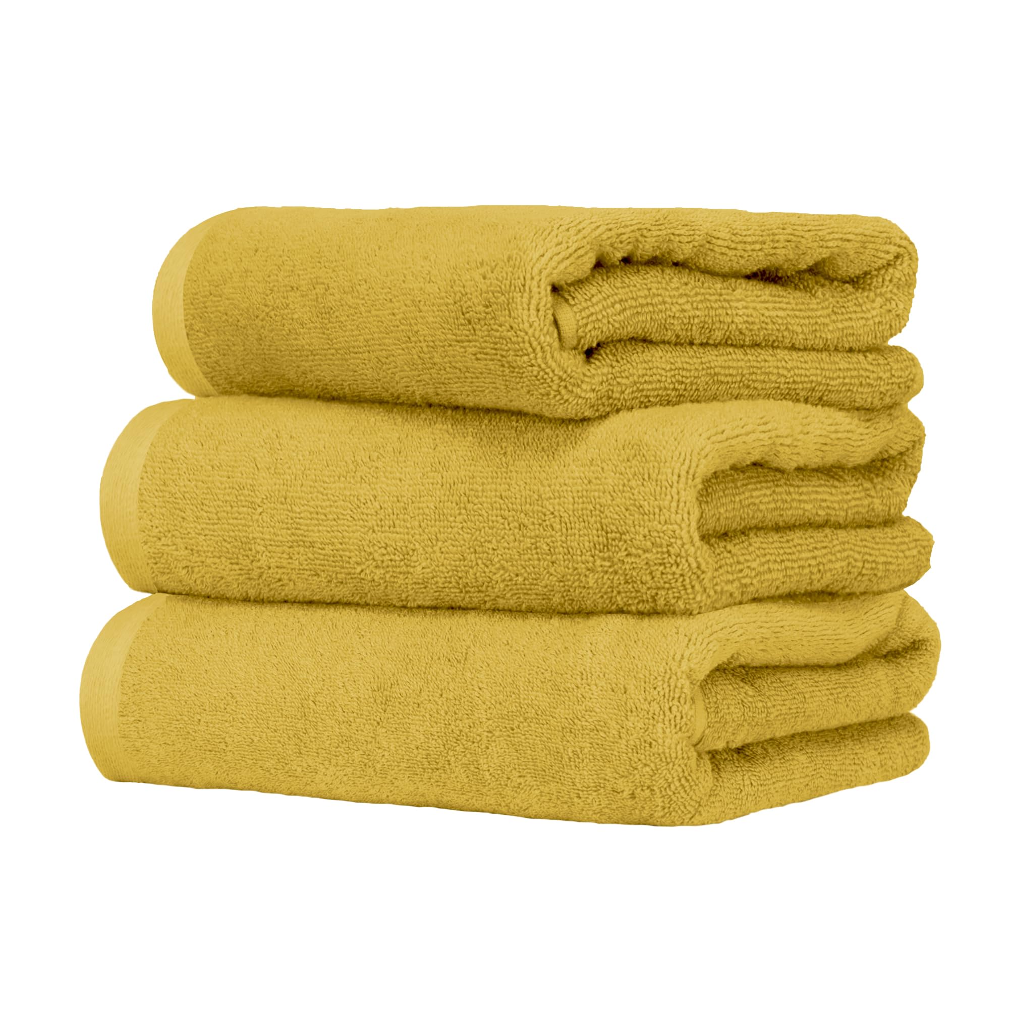 Ruggeri, Set 3 Piece Hand Towel Set, 50x100 cm, Soft Cotton, Yellow
