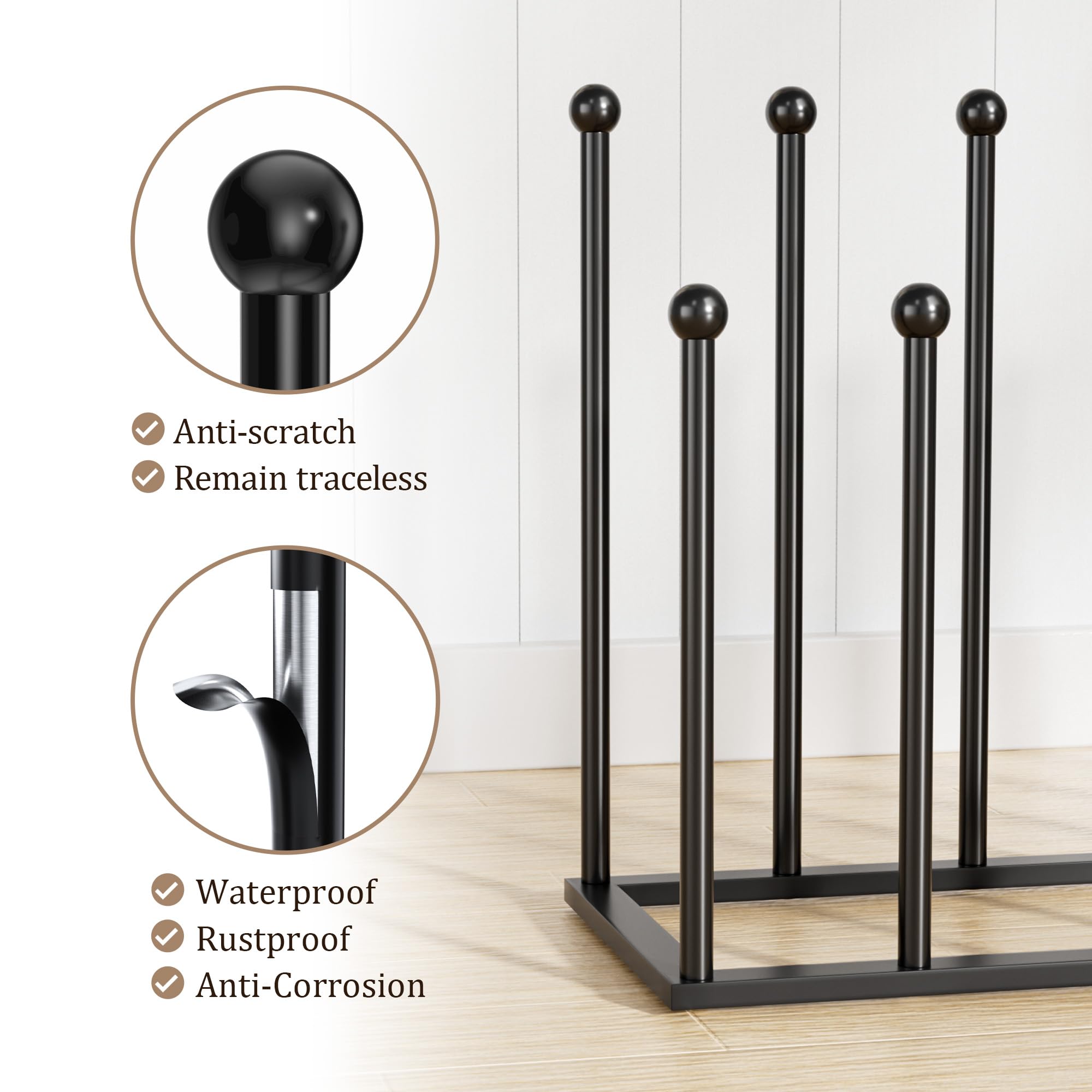 pickpiff Free Standing Shoe Rack - Black Metal Shoe Storage, Shoe Racks Storage for Dorm Room, Closet, Entryway, Bedroom, Patio Outdoor, Hallway