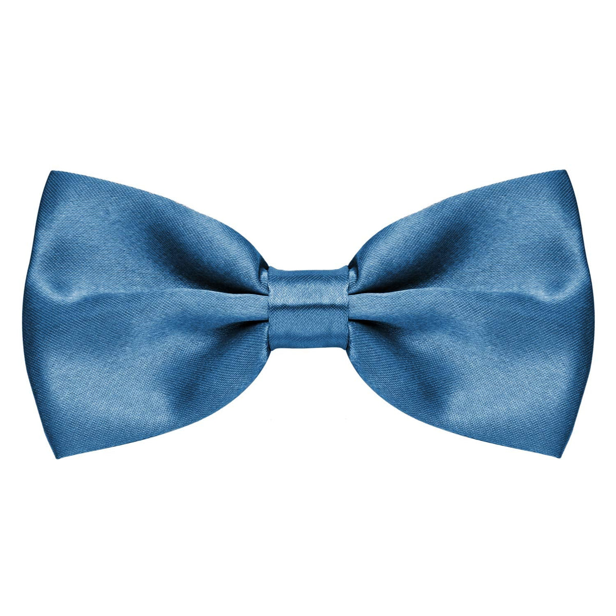 MASADA bow tie sky-blue - men's accessory in shiny-look, continuously adjustable, handmade with hook closure - 12 x 6 cm