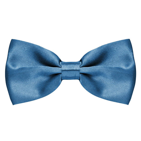 MASADA bow tie sky-blue - men's accessory in shiny-look, continuously adjustable, handmade with hook closure - 12 x 6 cm