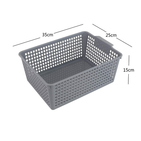 Gloreen 6 Packs Plastic Storage Basket, Multipurpose Basket for Organizer