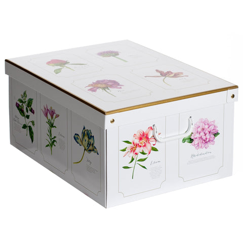 Lavatelli Set of 6 Cardboard Storage Boxes with Lid Botanic 39x50x24cm