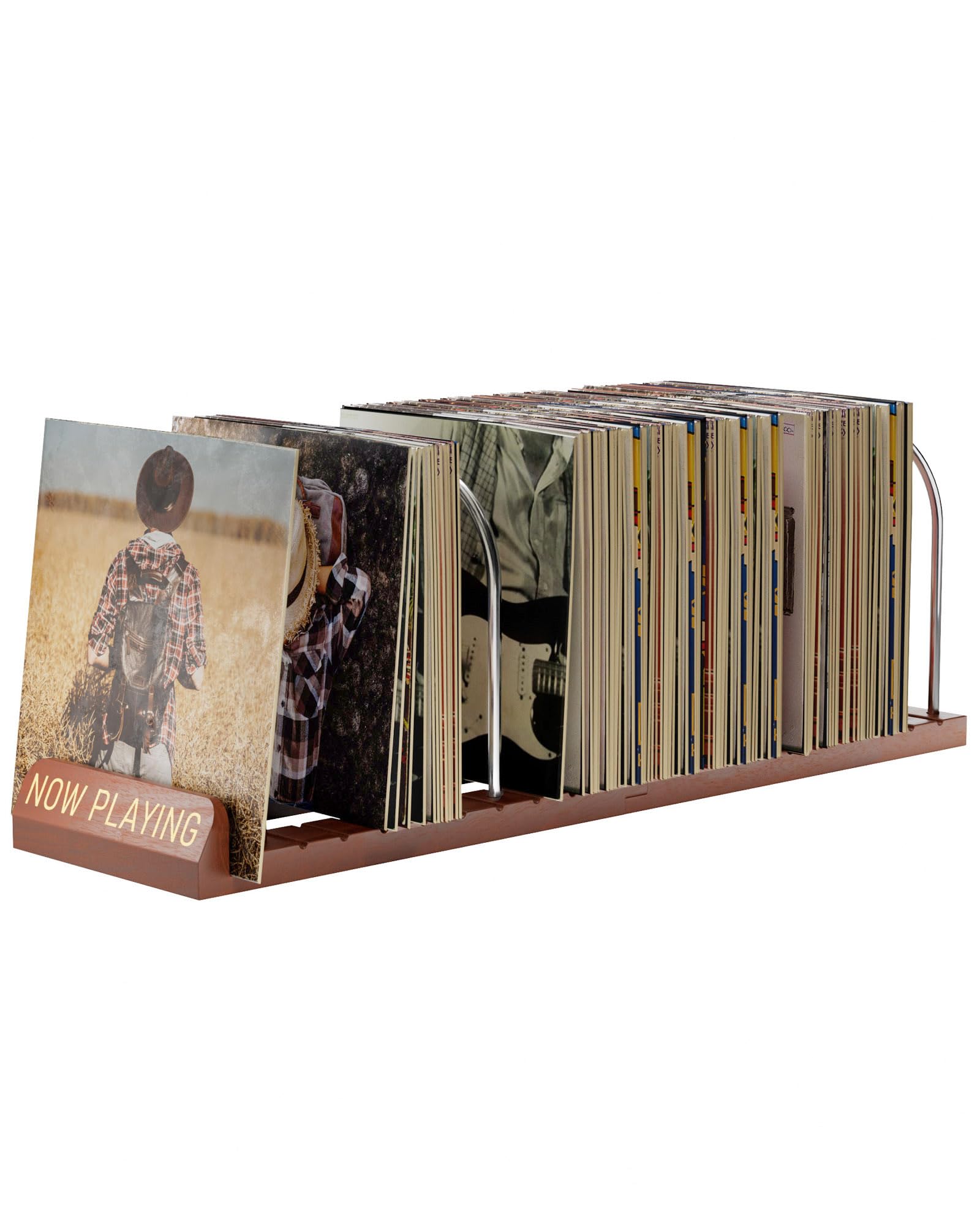 BS-VOG Now Playing Vinyl Record Holder Storage Fits 150 LPs, Gift Package