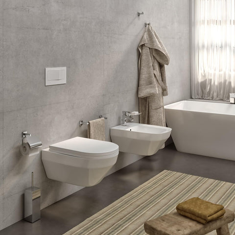 GEDY | Colorado Bathroom Towel Holder in Stainless Steel and Cromall, Towel Rail Fixable with Screws or Glue, Weight Supported 7 kg, Chrome