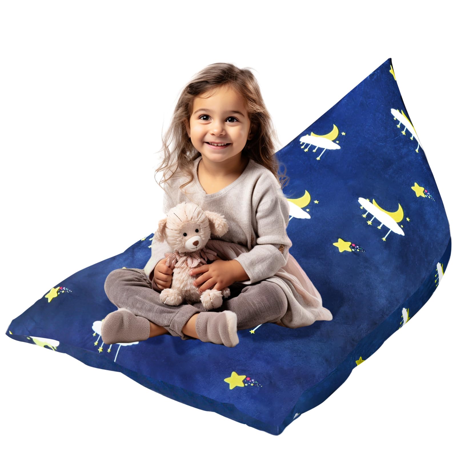 KOLACEN Stuffed Animal Bean Bag Cover Soft Storage Bean Bags for Kids Without Filling