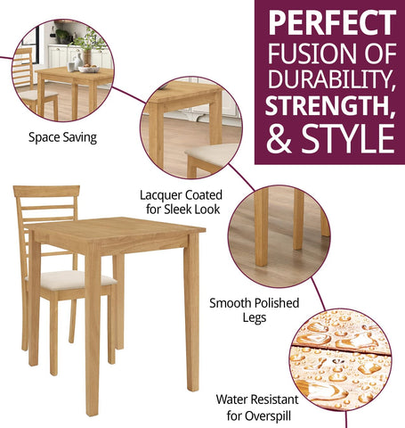 Hallowood Furniture Ledbury Small Light Oak Dining Table and Chairs Set 2