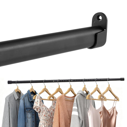 Poskena Adjustable Wardrobe Rail,Wardrobe Rails and Fittings, 43-191cm