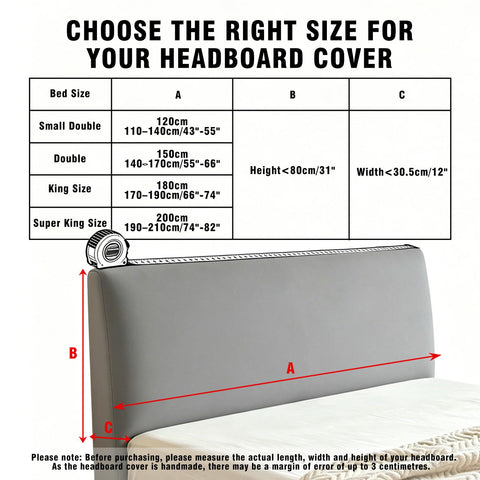 Sueving Stretch Headboard Cover, Bed Headboard Cover, Dustproof Headboard Wrap, All-Inclusive Bed Head Protector for Single/Double/King/Super King